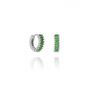 Pendientes Destello Circonitas Verde  - Plata